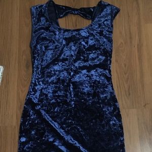 B3 Forever 21 Velvet Blue Dress